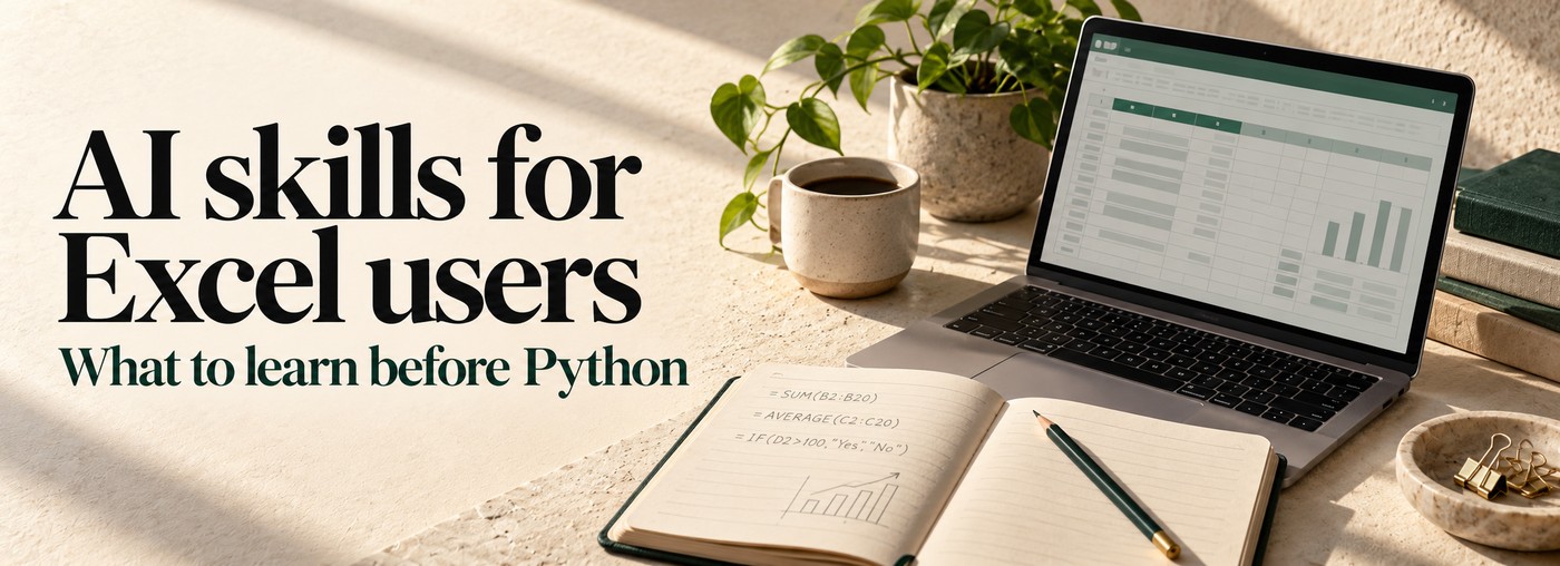 AI skills for Excel users: what to learn before moving into Python