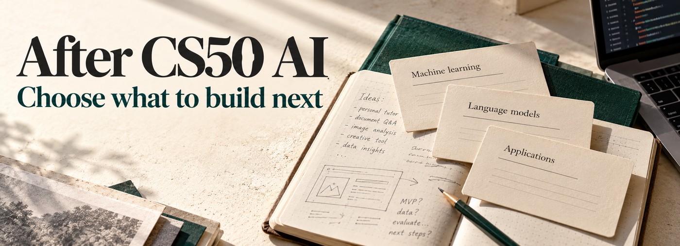 What to learn after CS50 AI: choose your next course by what you want to build